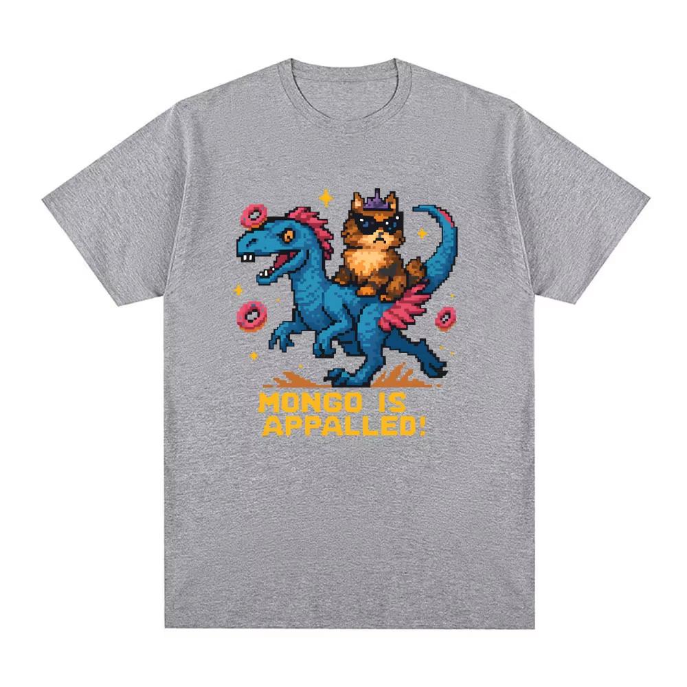 Mongo is Appalled! Dungeon Crawler Carl T-Shirt Round Neck Comfortable Tees Summer Clothes Fashion pure Cotton O-neck Tops S