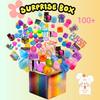 100+ Stück Verschiedene Squishy Figuren Überraschungsbox Überraschungsspielzeug, Langsamer Rückprall Stressabbau Fidget Spielzeug Set mit Riesigem Gelben Gorilla, Moai Kopf, Panda