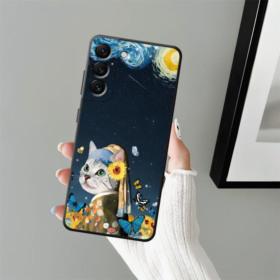 Cute Cartoon Cat Phone Cover Case for Samsung Galaxy A57 A15 A53 A17 A52 A36 A25 A16 A05 A23 A37 A73 A51 A06 A55 A13 A70 A12 A50