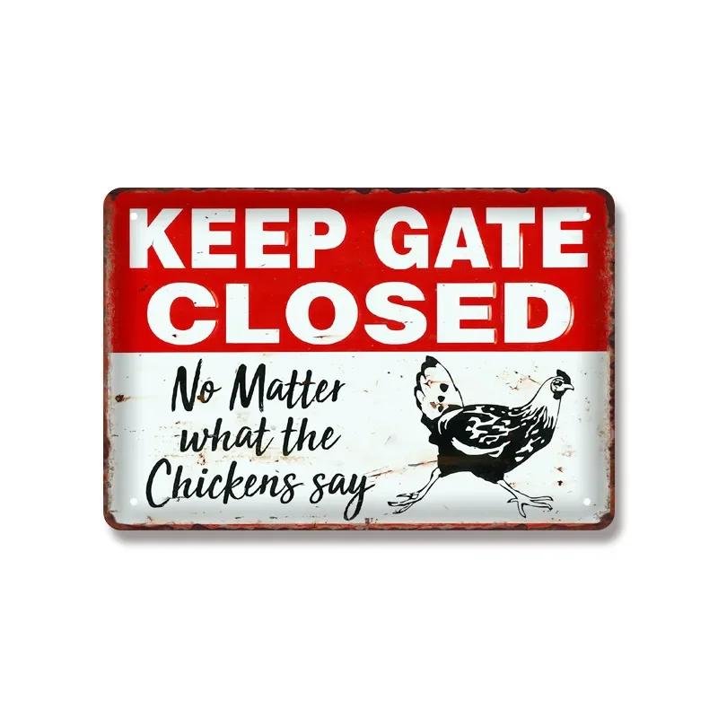 Vintage Warning Dog Metal Tin Sign for American Creative Sheet Painting Animal Wall Decoration Made of Old Iron Signs 8x12 inch