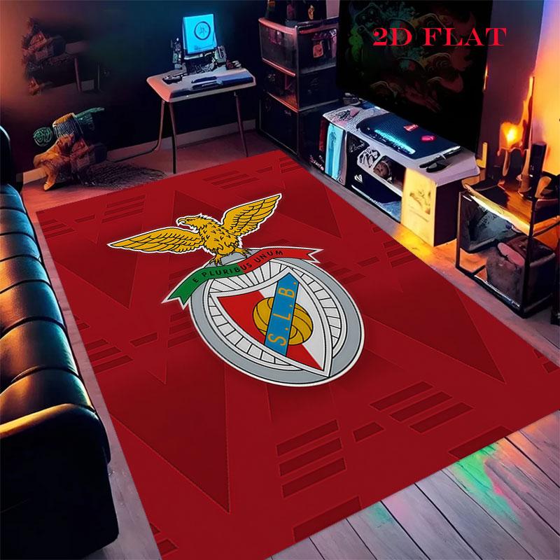 Kober s logem Benfica pro obývací pokoj, ložnici, domov, dekoraci pohovky, protiskluzová podložka pro hraní dětí