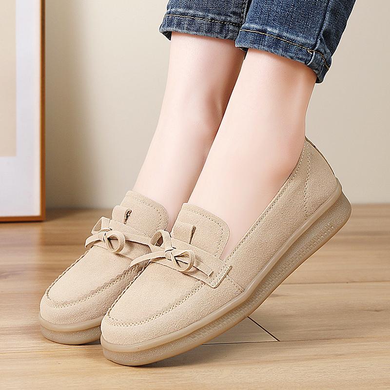 Damen Mokassins Fahrerschuhe Komfort Freizeit Krankenschwester Loafer Laufschuhe Sommer Braun Schwarz Schuhe Übergröße