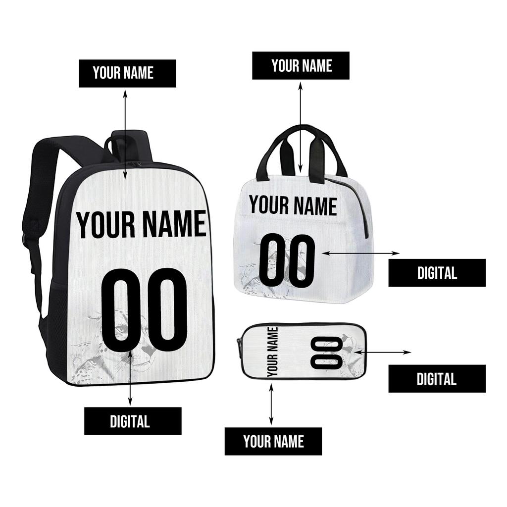 DIY Large Capacity Backpack Lunch Bag Pencil Case for School and Travel