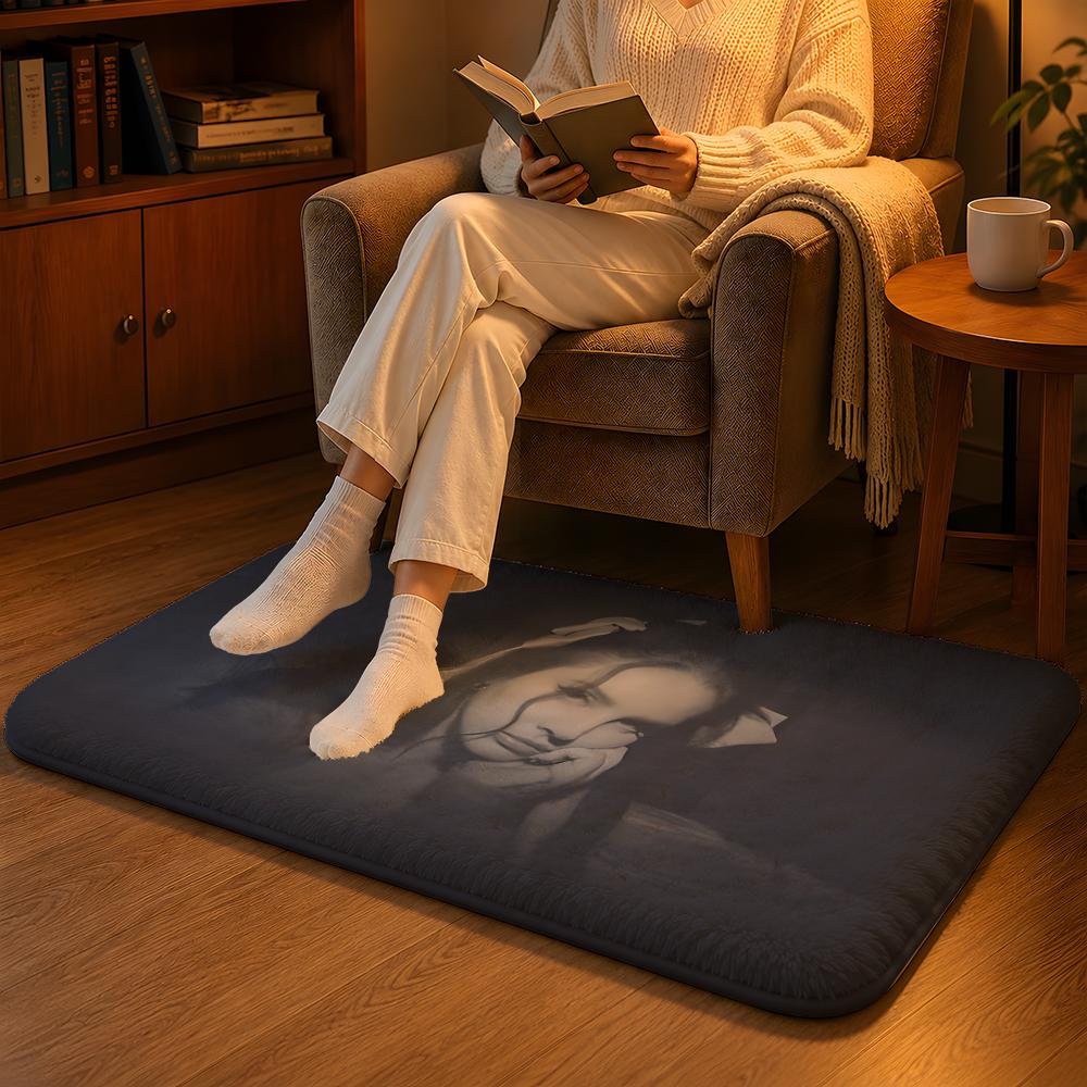 Singer L-Lana D-Del Rey Floor Mat Soft Flannel Non-Slip Rug Washable Floor Mat for Living Room Bedroom Home Decor