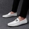 Fashion Fashion Brand Classic Black Business Casual Bean Shoes 2025 High-quality Men's Comfortable Top Layer Cowhide Soft Soled Loafers