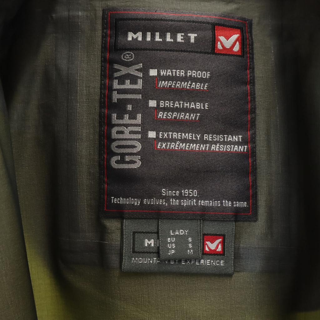 MILLET Gore-Tex Jacket M Yellowish green Outdoor storage bag included Women Used