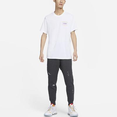 T Shirts Men's White Crew Neck Moderate Straight Fit FD0073-100