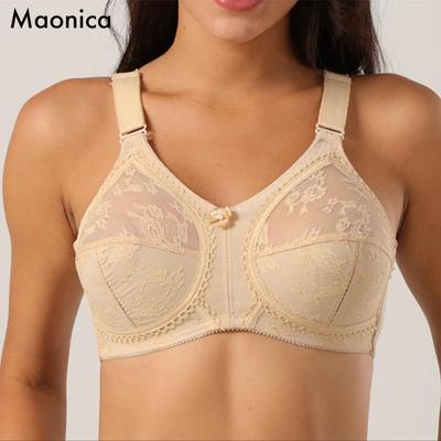 Női Nagy Méretű Melltartó Szexi Teljes Kosaras Csipkés Drótnélküli Bralett Áttetsző Push Up Fehérnemű