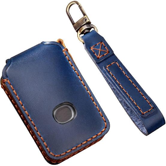 EASYANT 4 Button Leather Remote Key Fob Case Cover Compatible with Mazda 3 -2024 Hatchback 6 CX-5 CX-30 CX-9 Black