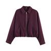 2026 spring new European and American cross-border women's long-sleeved lapel fluffy bomber jacket w107 8887