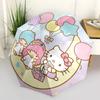 1pc Hello Kitty & Little Twin Stars Balloon Moon Automatic Opening/Closing Umbrella - Portable Three-Fold Design with 8-Bone Iron Frame, Outdoor for F