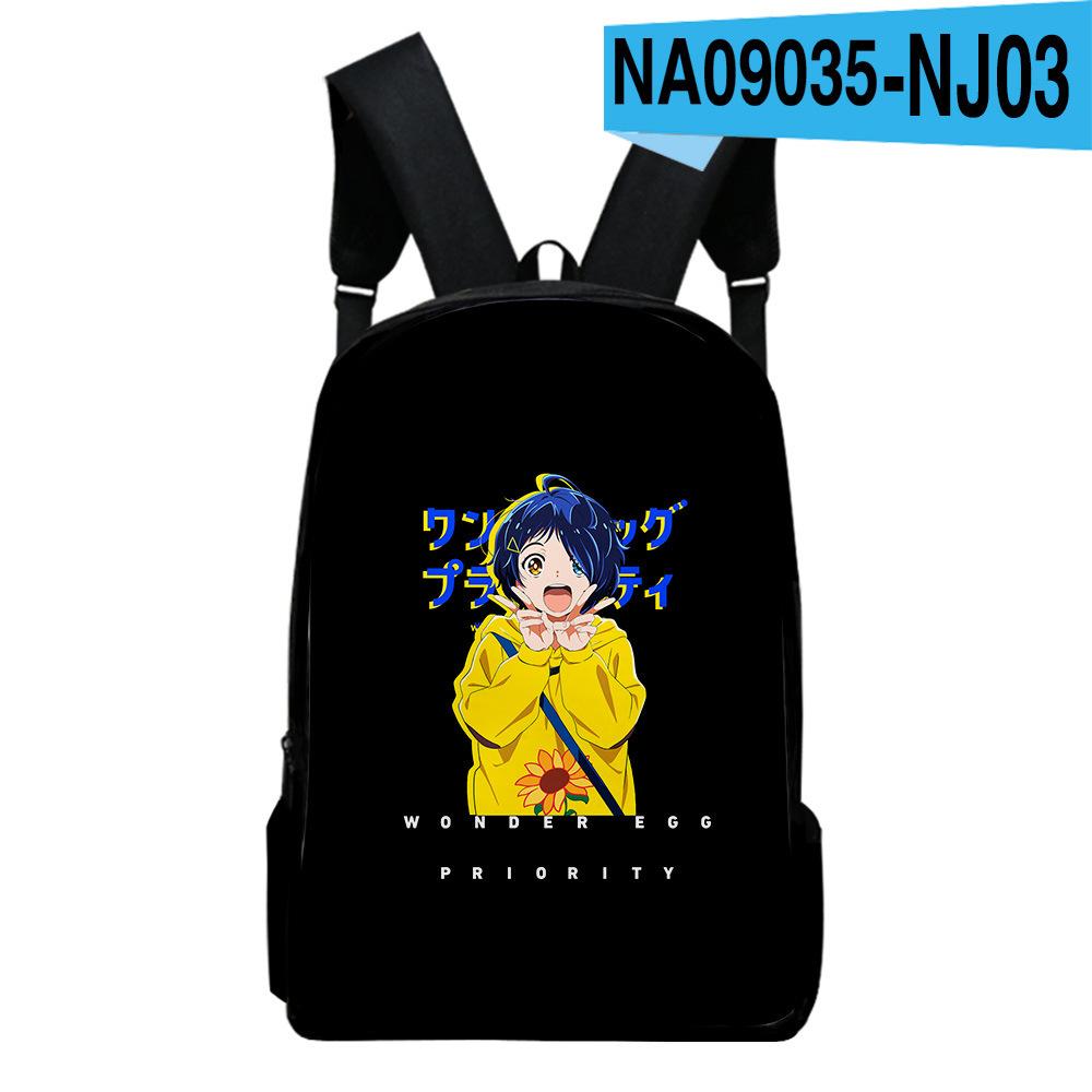 Sac à dos Classique Cool WONDER EGG PRIORITY Te Cahier Sacs d'école pour élèves Impression 3D Oxford Imperméable Sacs à dos pour Ordinateur Portable Garçons/Filles One size