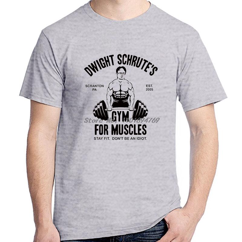 Dwight Schrute Gym For Muscles Graphic T Shirts Summer Tops Tshirt New Arrival Goods High Quality Short Sleeve Tee Unisexs Clothes