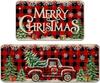 Vikama 1/2Pcs Christmas Kitchen Floor Mat Festive Atmosphere Home Decor Indoor Outdoor Area Carpet Entry Welcome Doormat