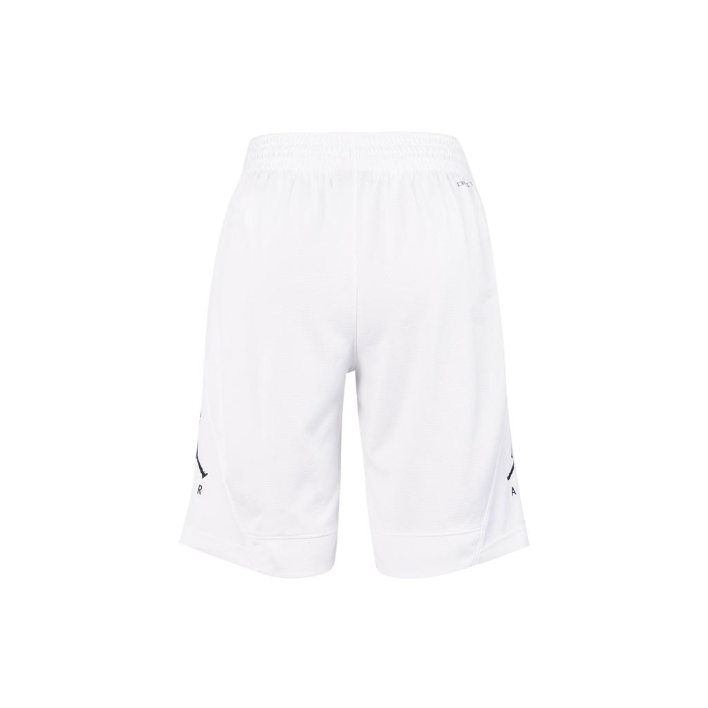 Air Jordan Rise Pánské basketbalové šortky z rychleschnoucí pleteniny s potiskem pruhovaného trojúhelníkového loga Bílé BV5265-100