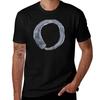Watercolor Enso In Grey Tshirt Casual Everyday Short Sleeve Tshirt