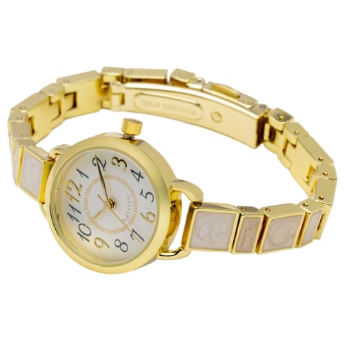 

Полевые женские аналоговые часы с металлическим браслетом, не содержащие никель, белые, NF Deere YM089-1