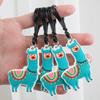 Adorable Alpaca Soft Rubber Keychain Pendant