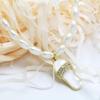Korean Retro Faux Pearl Clavicle Necklace & Rhinestone Cross Slippers