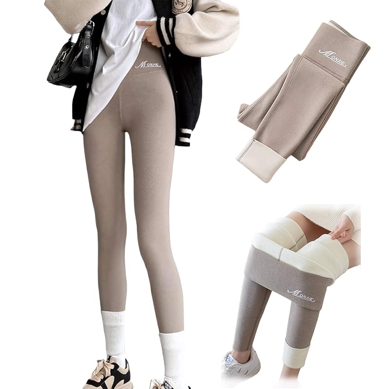

[fourfivesix Haru] Was it warm pants Fleece-lined pants ladies high waist leggings super thick bottom of pants thermal inner for winter long spats