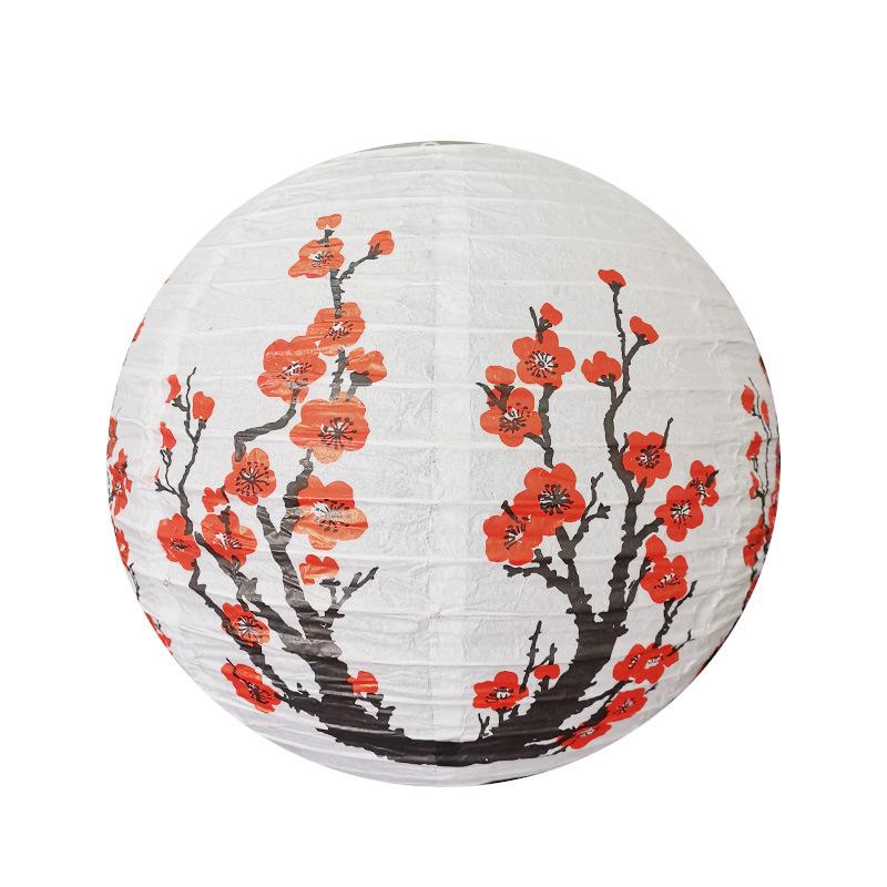 Plum Blossom & Cherry Blossom Paper Lanterns for Festive Decoration - Mid-Autumn, National Day, Spring Festival, New Year, DIY Kindergarten Lampshades
