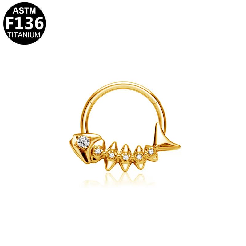 G23 Titan Fischgräten Nasenring & Ohrklemme Ohrring F136