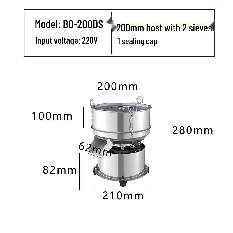 Stainless Steel Electric Vibrating Sieve for Flour, Soy Milk & Granules