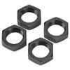 4 Pcs 24mm Wheel Hex Hub Nut Aluminum Alloy High Strength 24mm Hex Hub Nut for ARRMA 1 5 Outcast Kraton 8s Black
