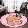 1pc Capybara Carpet, Round Rug, Comfortable, Suitable for Entryways, Living Rooms, Office, And Bedrooms, Christmas Decoration