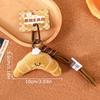 1PC Cute Backpacks Soft Decorative Bread Keychain Durable Sturdy Practical Plush Wallets Delicate Touch Gift