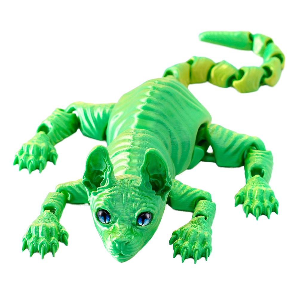 3D Printed Sphynx Cat Animals Toy Hairless Cat Figurine Cute Cat Fidget Toy For Cat Lover Funny Toy Collector Home Decoration