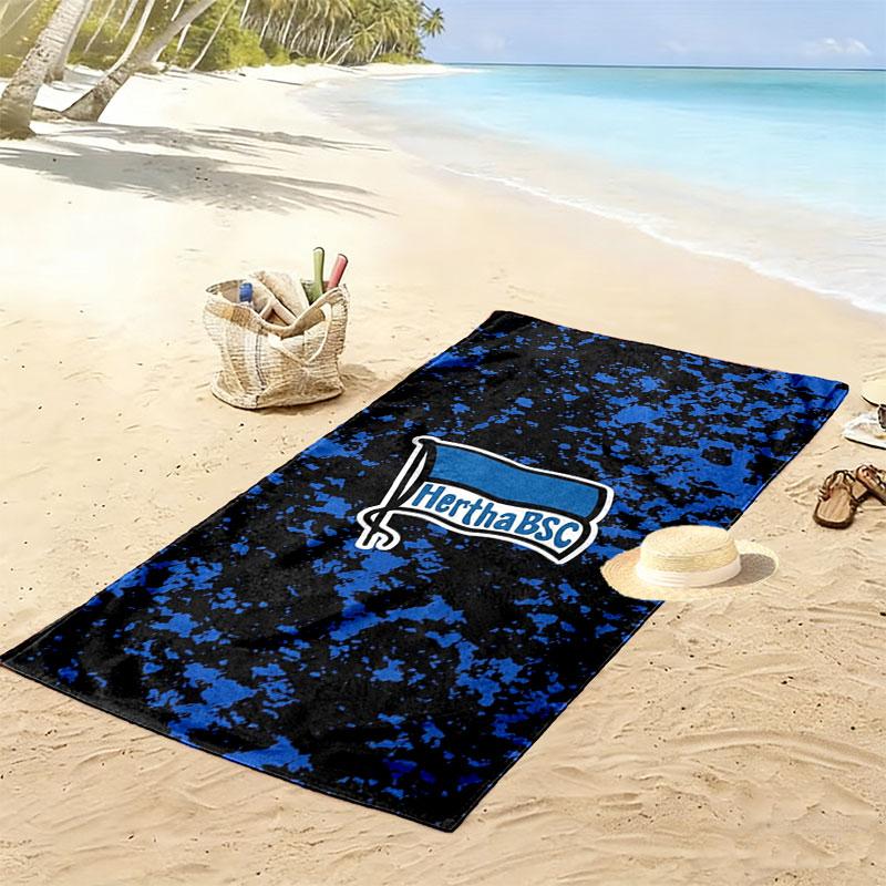 Hertha BSC Print Beach Towel, Large Soft Quick Dry Towel for Beach Camping Swimming