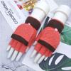 Flip Gloves Women's Autumn and Winter Wool Warm Adult Knitted Gloves Half-finger Dew Five-finger Jacquard Magic Hand Socks