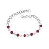 Ruby Silver Bracelet, 925 Sterling Silver Handmade Jewelry, Silver Women Bracelet, Statement Jewelry, Gift For Her Ab0549