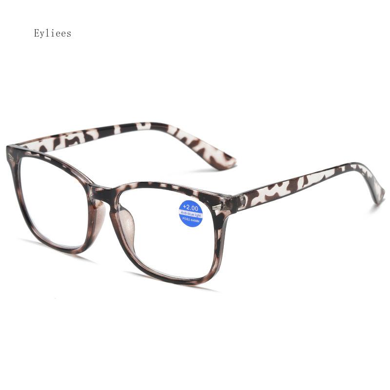 Fashion Square Full Frame Reading Glasses Lady Daily Commuter Hyperopia Eyeglasses Protect Eyes Anti Blue Light Men Eyewear