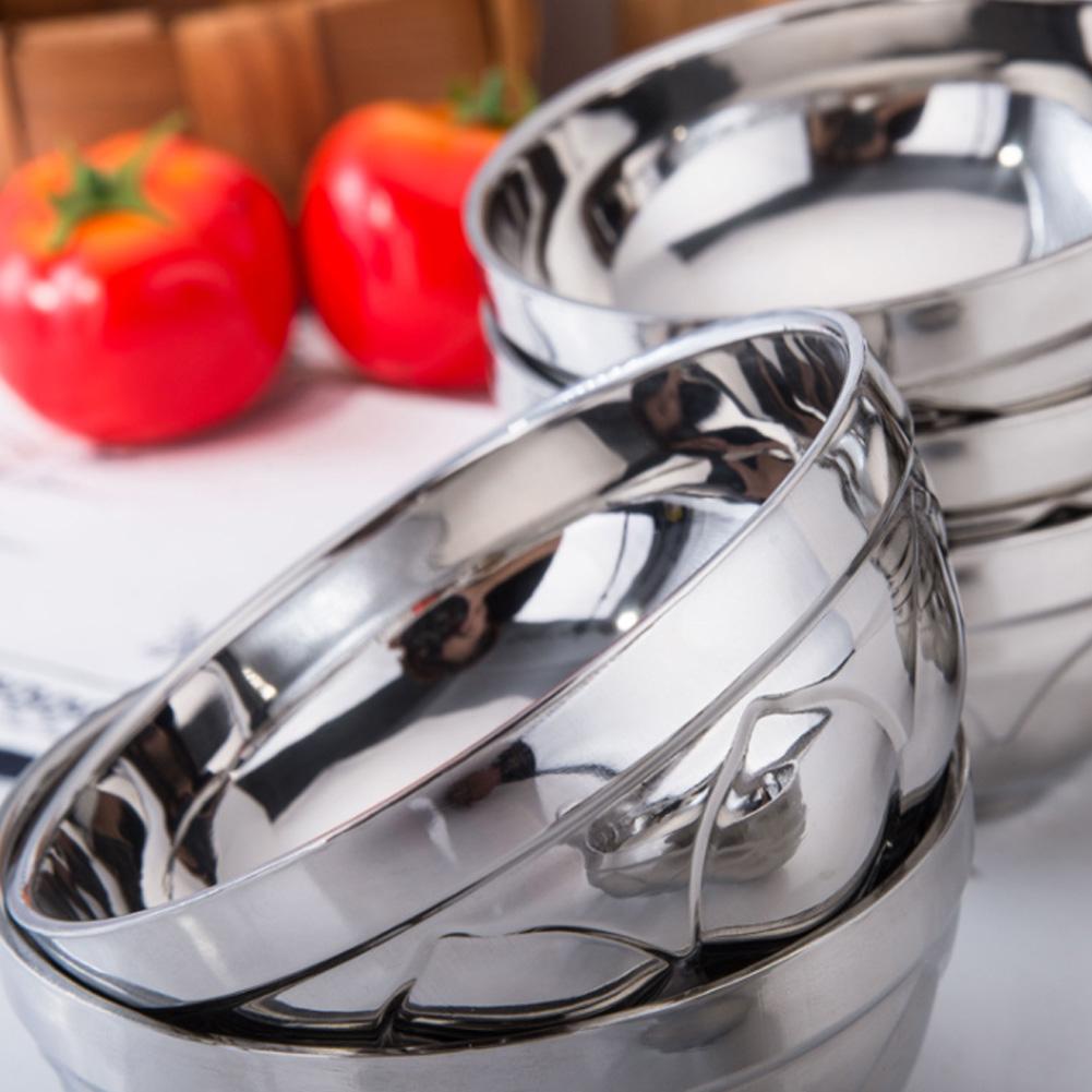 Double Walled Insulated Bowl Multipurpose Stainless Steel Soup Bowl Ht Proof Anti Scalding Non Stick for Home Restaurant Canteen