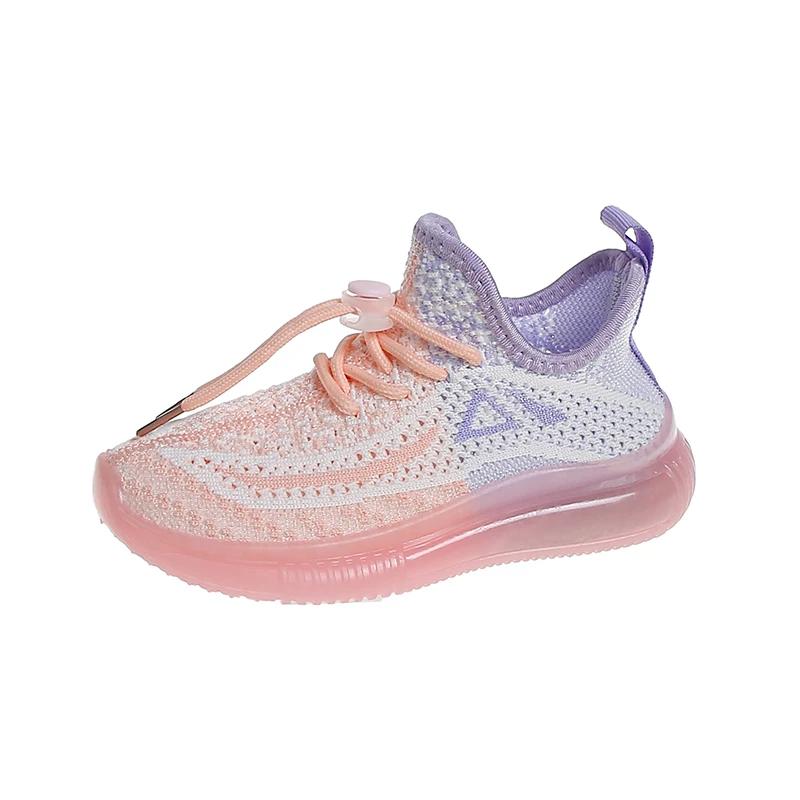 Children's Running Sneakers Breathable Lightweight Soft Non-slip Leisure Comfortable Walking Boys Girls Casual Shoes Single Net