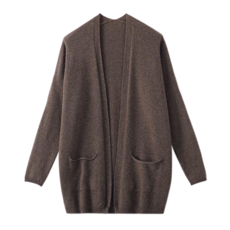 Autumn 2023 Women's Pure Wool Buttonless Cardigan Sweater