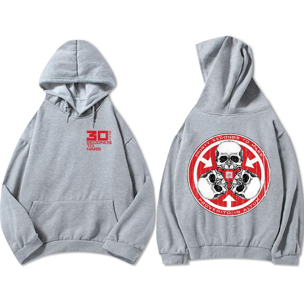 Thirty Seconds To Mars Hoodies Long Sleeve Fashion Hooded Sweatshirts Casual Rock Unisex Streetwear Mens