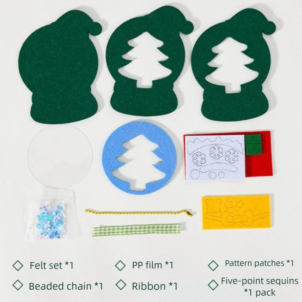 Handmade Craft Handmade DIY Pendant Cartoon Christmas Tree DIY  Kindergarten Activity