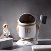 Creative Astronaut Desktop Trash Can with Brush Home Office Glove Box Storage Bucket Cute Ornament