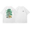 New American Casual Summer Style Outdoor Trend Shortsleeved Allcotton Breathable Loosefitting Innerlayer Tshirt