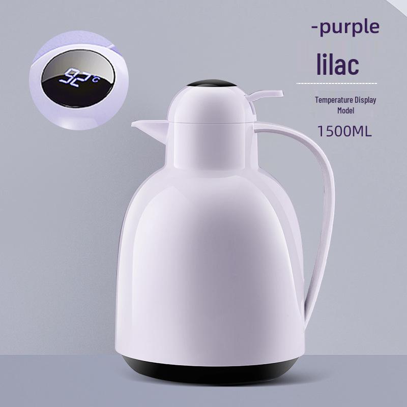 Smart Portable Thermos Flask with Large Capacity, Glass Liner, Ideal for Home or Office Hot Water Needs