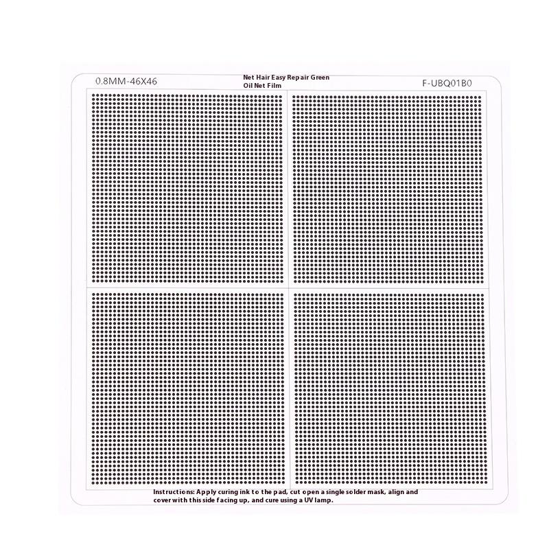 Hole Spacing 0.3/0.35/0.375/0.4/0.5/0.58/0.6/0.8/1.0Mm Universal Green Oil Net Uv Solder Mask Bga Reballing Stencil