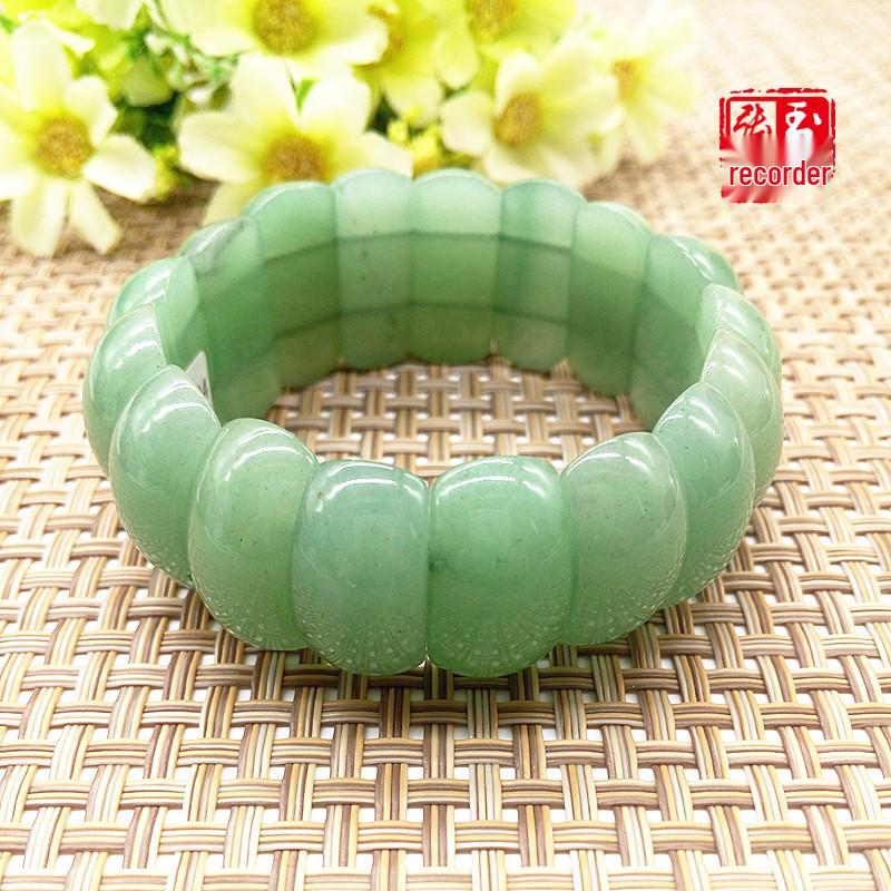 Natural Indian Aventurine Jade Bracelet for Men and Women - Gift Idea