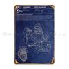 Engine Support Arrangement Patent Blueprint Metal Plaque Poster Wall Decor Decoration Mural Designer Designing Tin Sign Poster