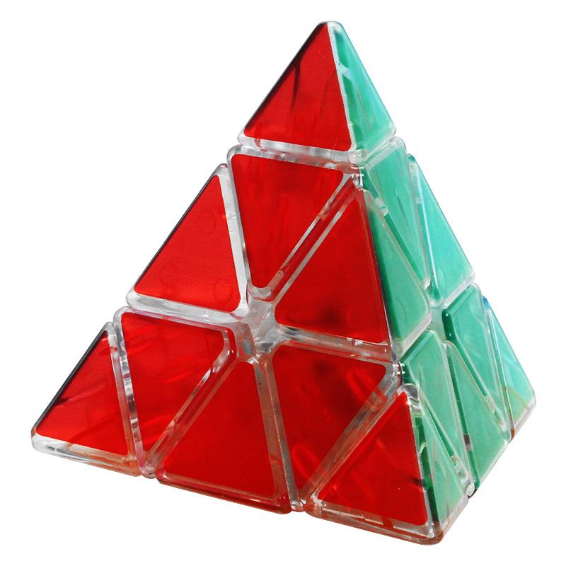 Zcube Transparent Pyramid Magic Cube Educational Toy, Second to Fifth Order, Stickerless with UV Printing.