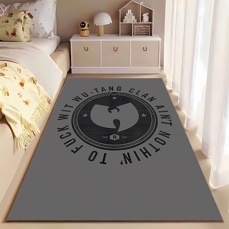 Alfombra con Logo de Wu-Tang Clan adecuada como alfombrilla antideslizante para la sala de estar o el sofá del dormitorio