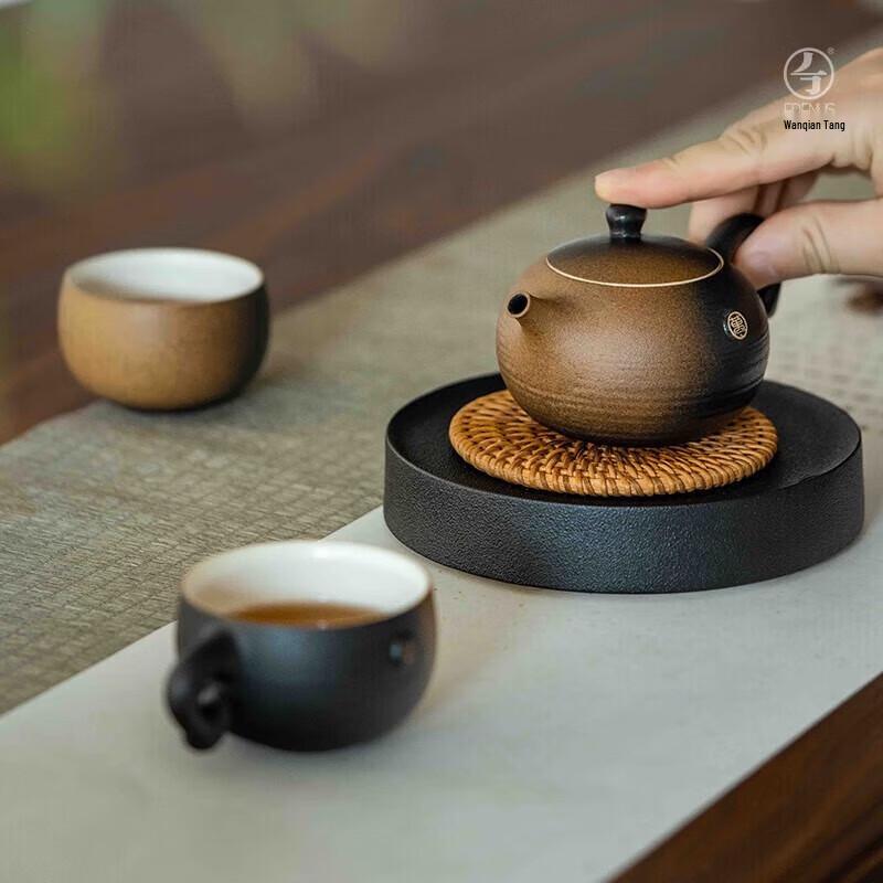 Edenus Gongfu Tea Set with Ceramic Tray and Stone Teaware