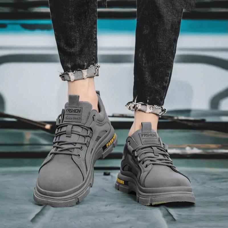 Herbst Low-Top Plüsch Warme Werkzeugschuhe Herrenmode Lässige Stiefeletten Bequem Rutschfest Dämpfend Outdoor Männliche Sportschuhe